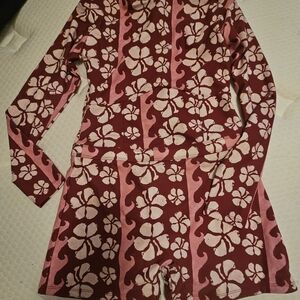 Benoa Swim Red and Pink Floral One Piece